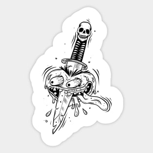Heart and knife Sticker
